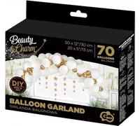 Guirlande De Ballons B&C Blanc Et Or 70 Pcs Gb-Bz70