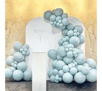 Guirlande de ballons bleu brume 5/10/12/18 pouces, Kit d'arc de ballons bleu glace poussiéreux pour anniversaire, réception-cadeau pour bébé, fournitures de décoration pour fête de mariage Water Blue