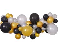 Guirlande De Ballons Diy Argent-Or-Noir, 65 Pcs. 31379