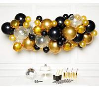 Guirlande de ballons DIY noir or-clair 4 mètres