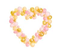 Guirlande de ballons en forme de cœur 166 x 160 cm - Ballons à l'hélium ou à l'air - Ballons en latex pour anniversaire, fête prénatale, fille et mariage - Kit de ballons pour guirlande de ballons -