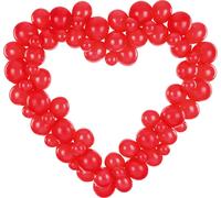 Guirlande de ballons en forme de cœur 166x160cm rouge
