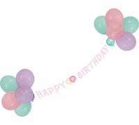 Guirlande de ballons Happy Birthday rose 1,5 m