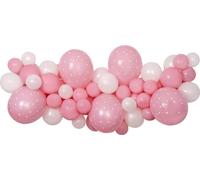 Guirlande de ballons - Rose bébé et blanc - 300 cm - 65 pcs - Baby shower