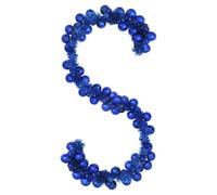 Guirlande de boules de Noël bleues 186 cm en polystyrène, décoration d'arbre durable pour l'intérieur et l'extérieur, décoration de Noël festive, idéale pour décorer le salon, la fenêtre, la couronne