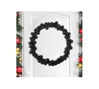 vidaXL Guirlande de Boules de Noël Noir 186 cm Polystyrène