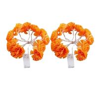 Guirlande de calendula à DEL | Guirlande de calendula artificielle éclairée | Guirlande de fleurs de souci réalistes | Décorations de jour des morts, décorations de Diwali pour la maison, fonctionne