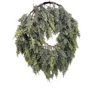 Guirlande de Cèdre Artificielle | Guirlande Verte Réaliste pour Porte d'Entrée,Décoration Noël pour Intérieur Extérieur Mur Manteau Cheminée Jardin
