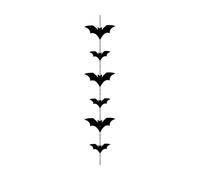 Guirlande de chauve-souris 11x150cm papier noir