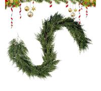 Guirlande de cheminée artificielle réaliste de 198 cm avec toucher réel comme point focal | Guirlande de Noël pour l'intérieur et l'extérieur, fenêtre, cuisine, bureau, terrasse, jardin, fête