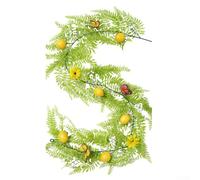 Guirlande de citrons artificiels de 1,75 m/2 m, corde de fruits artificiels en plastique pour maison, jardin, fête de mariage, décoration de festival de printemps (1,75 m)