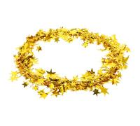 Guirlande de Clinquant Étoilée Dorée, Décoration de Noël Scintillante | Usage Intérieur et Extérieur, Style Créatif et Attrayant, Forme Étoile, pour Salon et Fête de Noël
