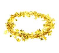 Guirlande de Clinquant Étoilée Dorée, Décorative, Brillante pour Noël | Paillettes en Acier, Finition Scintillante, pour Sapin, Cheminée, Entrée et Fêtes, Style Élégant