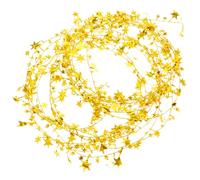 Guirlande de Clinquant Étoilée Dorée en Acier, Déco Noël | Motif Étoile Créatif et Brillant, Usage Intérieur ou Extérieur, pour Cheminée et Ambiance Festive