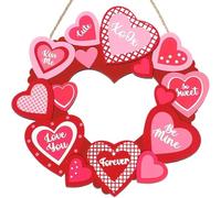 Guirlande de coeurs | Décoration murale en forme de cœur en bois | Porte-manteau décoratif pour porte, décoration de maison, panneau ornemental à suspendre pour maison, boutique, hôtel