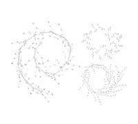 Guirlande De Couronne De Noël Brillante, Décorative, 100/120/130 Cm, Guirlande De Noël en, Guirlandes De Perles De, avec Effet Scintillant Accrocheur, pour Lustre, Cheminée, Porche