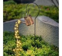 Guirlande de douche solaire à LED, lampe de jardin en métal, fer artistique imperméable, arroseur d'eau, bouilloire, décoration de paysage