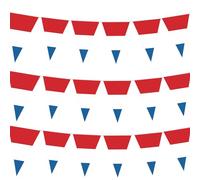 Guirlande de drapeaux des Pays-Bas de 10 m avec 30 drapeaux pour jeux Oly, drapeau triangulaire Hollande 14 x 21 cm Décoration 2024, bannière de fanions de la Hollande pour jardin, bar, fête et rue