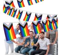 Guirlande de fanions arc-en- pour l'extérieur | Bannière arc-en- pour décoration murale, célébration, fierté, événements LGBT, extérieur et intérieur