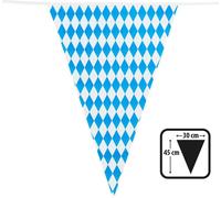 Guirlande de fanions bavarois Décoration de salle bleu-blanc