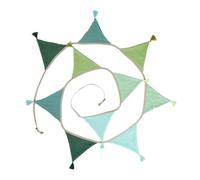 Guirlande de fanions colorés en coton pour décoration de chambre d'enfant 2,6 m de long avec drapeaux à franges