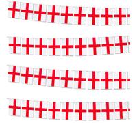 Guirlande de fanions de 10 m de drapeau de l'Angleterre St George, 38 pièces pour décoration de football européen 2025 pour femme, bannière de St George, rugby, jardin, fête, événements sportifs