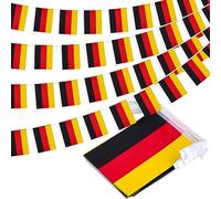 Guirlande de fanions de l'Allemagne, petit mini drapeaux allemands, fête de l'unité allemande, décoration nationale pour l'école, la fête, les événements sportifs, les festivals patriotiques, 10 m et