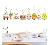 Guirlande de fanions de Pâques - Bannière festive pour célébration saisonnière | Construction en papier léger, design multicolore, toile de décorative pour maison, ferme, cheminée, mur, arbre