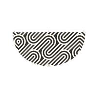 Guirlande de fanions demi-cercle à suspendre en forme de demi-cercle Noir | 1 bannière imperméable et durable à 3 œillets pour porche, clôture et balcon. Événements patriotiques de la fête nationale