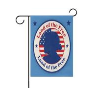 Guirlande de fanions double face 4th of juillet Independence Day Land of Freeblue Silhouette fanions extérieur joyeux Noël bannière pour décoration de jardin 30,5 x 45,7 cm