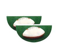 Guirlande de fanions en forme de ballon de rugby blanc à suspendre pour