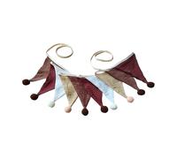 Guirlande de fanions en tissu de coton de 2,7 m pour décoration d'école, de garçon et de fille, pour fête d'anniversaire, Pâques, camping, chambre d'enfant, décoration de fête prénatale