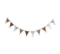 Guirlande de fanions en Tissu de Coton, Guirlande décorative avec Bords, fanions colorés avec Fil Robuste, Accessoire de décoration de fête, bannière à Utiliser pour Anniversaire, fête de