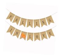 Guirlande de Fanions Falling In Love en Lin, Bannière Thanksgiving