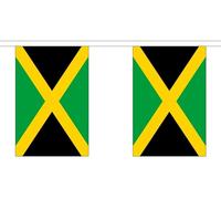 Guirlande de fanions Jamaïque en polyester de 6 m avec 20 fanions FlagSuperstore