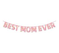 Guirlande de fanions joyeuses pour la fête des mères pour célébrer les mamans Décoration de fête à la maison Cadeau de mères