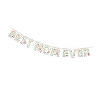 Guirlande de fanions joyeuses pour la fête des mères pour célébrer les mamans Décoration de fête à la maison Cadeau de mères