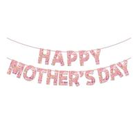 Guirlande de fanions joyeuses pour la fête des mères pour célébrer les mamans, décoration de fête à la maison