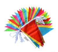 Guirlande de fanions multicolore robuste de 80 m pour mariage, anniversaire, fête prénatale, décoration d'intérieur, fête (M)