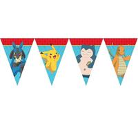 Procos Guirlande de fanions Pokémon Pikachu – 2,3 m, 20 x 30 cm, papier avec cordon