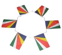 Guirlande de fanions Seychelles en polyester 6 m 20 fanions FlagSuperstore