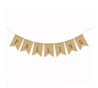 Guirlande de Fanions Thanksgiving en Lin, Lettres Falling In Love, 250 M