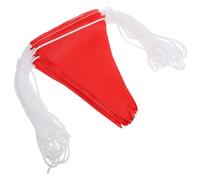 Guirlande de Fanions Triangulaires Réfléchissants PVC Rouge | Haute Visibilité, Surfaces Réfléchissantes, Usage Extérieur par Mauvais, pour Voies Provisoires et Poteaux