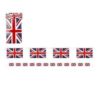 Guirlande de fanions Union Jack de 6,1 m, 12 fanions en tissu de 30,5 x 20,3 cm