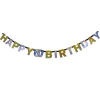 Guirlande de fête HAPPY 60TH BIRTHDAY comme décoration pour le soixantième anniversaire // Décoration chaîne de fanions