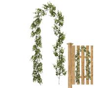 Guirlande De Feuillage De Noël | Couronne Végétale Artificielle 1.8 m | Guirlande de Noël Souple Extérieur | pour Décoration De Manteau, Porte, Cheminée, Fenêtre, Cuisine, Mur, Intérieur