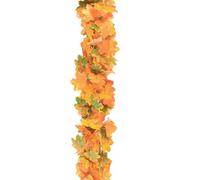 Guirlande de feuilles d'automne - Vigne d'érable décorative, fausse guirlande d'automne | Image intérieure suspendue vive, feuillage saisonnier pliable pour décoration de cheminée avec look réaliste