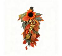 Guirlande de feuilles d'érable avec citrouilles Décoration d'automne