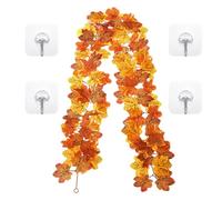 Guirlande de feuilles d'érable - Décoration pour étagère d'automne, couronne de porte pour le jour de Thanksgiving | vis suspendue de feuilles d'érable artificiel pour fêtes de mariage, décoration