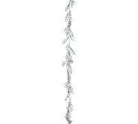 Guirlande de feuilles vertes et argent, 180 cm